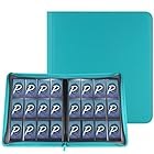 PAKESI スターカードカードファイル 12ポケット 480枚収納 透明PP素材 カードシート と他のカードを集める スターカード コレクションファイル (水色)