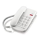 Gtwoilt TCF-2000 電話機 親機のみ ホテルの電話機 ビジネスの電話本体 ホームの電話機 ホテルの電話機 電源不要/ミュート/一時停止/リダイヤル機能付き (白い)