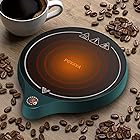 PGVAVA カップウォーマー コーヒー保温コースター マグカップウォーマー オフィス用コーヒーウォーマー、コーヒーカップウォーマー、コーヒーカップヒーター100度 、重力センサーでオン/オフに自動制御する、5つの温度調節可能、自動電源オフ保護、