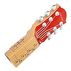 ギター、子供のためのエアギター、子供のための子供の音楽的啓発のための赤外線誘導シミュレーションギターコネクトMp3子供のおもちゃ(赤色)
