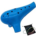 オカリナ 楽器 12穴 アルトプラスチック C調 AC Ocarina 吹奏管 樹脂 (ブルー)