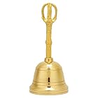 ASHA レトロな真鍮の鐘、仏教の鐘風水、幸運をもたらすための純粋な真鍮の素材