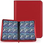 PAKESI スターカードカードファイル9ポケット 360枚収納 カードシートスターカードと他のカードを集める スターカード コレクションファイル (レッド)