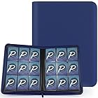 PAKESI スターカード カードファイル 9ポケット 360枚収納可能 PUカードストックコレクション スターカード他カード スターカードコレクションファイル (ブルー)
