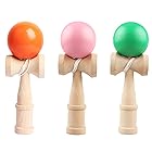 けん玉 3個セット （ピンク、緑、オレンジ） 剣玉 木製 けん玉教室 練習用 競技用 kendama