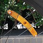 JIS規格 自転車汎用 安全警告 ホイールリフレクター 2枚 (長い／黄)