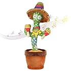 Emoin 踊るサボテン おもちゃ 動く サボテン ダンシングサボテン 真似するぬいぐるみ 歌うサボテン 踊る サボテン 録音 ぬいぐるみ talking cactus toy for kids サボテン おもちゃ 子供の日 誕生日 クリスマス