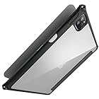 エレコム iPad Pro 11 第3/2世代 (2021/2020年) ケース オートスリープ/ウェイク ハイブリッドケース 背面クリア 衝撃吸収 ZEROSHOCK 三つ折りスタンド マグネット固定 ブラック TB-A21PMZEROBK