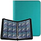 PAKESI スターカードカードファイル9ポケット25の内側のリーフレット 450枚収納 PU カードシートスターカードと他のカードを集める スターカード コレクションファイル（水色）