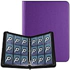 PAKESI スターカードカードファイル9ポケット25の内側のリーフレット 450枚収納 PU皮套 カードシートスターカードと他のカードを集める スターカード コレクションファイル（パープル）
