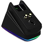 ワイヤレスマウス 充電用ドック USB充電器 対応デバイス RGB Mouse Dock for Razer DeathAdder V2 Pro/Naga Pro/Viper Ultimate/Basilisk Ultimate 滑り止 (RGB