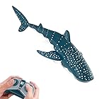新しい多機能ロボット鮫 ジンベイザメ 電気サメ ロボットおもちゃ ラジコンロボットシミュレーション動物モデル 子供のおもちゃ (青)