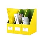 JiaWei ファイルボックス(3個組), ファイル 整理 ボックス 10.5 x 25.5 x 31cm, ボックスファイルA4 紙, ファイルスタンド, 収納ボックス 小物入れ, 書類ケース 机上収納ボックス, ファイルボックス 本立て ック