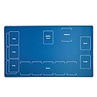 OTOlife プレイマット 60×35cmより広い 全面縫製仕様 ラバープレイマット 滑り止め 専用アウトドアグレードの600D防水収納バッグ カードゲーム 60×35cm (青い)