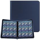 PAKESIスターカードカードファイル12ポケット480枚収納 PU カードシート と他のカードを集める スターカード コレクションファイル (青)