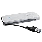 エレコム ポータブルSSD 1TB USB3.2(Gen1) PS5/PS4(メーカー動作確認済) ケーブル収納 データ復旧サービスLite付 ホワイト ESD-ECA1000GWHR