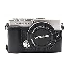 対応 Olympus オリンパス PEN E-P7 EP7 カメラ バッグ カメラ ケース 、Koowl手作りトップクラスのPUレザーカメラハーフケース、Olympus オリンパス PEN E-P7 EP7 一眼カメラケース、防水、防振、携帯型、