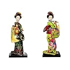日本人形 舞踊 舞妓芸者人形モデル オリエンタルドール 装飾 25cm 日本のお土産 外国人へのプレセント 日本着物人形 2個セット ギフト人形