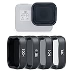 SOONSUN レンズフィルター CPL ND8 ND16 ND32フィルター GoPro Hero 5 6 7用 ブラック ニュートラルデンシティー 円偏光レンズフィルターキット レンズプロテクター GoPro Hero 5 6 7用 ブラック