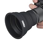 【改良バージョン】 レンズフード 52mm-55mmレンズ用 夜景撮影 窓ガラスの映り込みを防止 簡単装着 一眼レフ 望遠レンズ 柔軟性 水洗い FENGLV