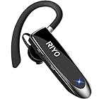 RIYO Bluetooth ヘッドセット 片耳 Bluetoothイヤホン ワイヤレス ハンズフリー通話 マイク内蔵 バッテリー 24時間通話 Bluetooth5.0 CVC8.0 小型 日本語音声 二台接続 SIRI/ミュート 日本語説明書