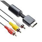 PS1/PS2/PS3対応 AVコンポジット ケーブル RCA変換アダプター コンバーター