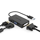 WAVLINK USB3.0フルHDミニドッキングステーション USB3.0 A to HDMI VGA DVI 変換 アダプター/デュアル 2K ディスプレイ アダプター（1920x1080P@60Hz）ディスプレイ出力/1ｘ HDMI出力ポー