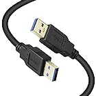 USB 3.0オス-オスケーブル 8m USBタイプA-タイプA XBOHJOEオス-オスUSB金メッキコネクタ対応HDDエンクロージャ、車載MP3、ラジエーターなど5Gbps 高速転送USB 3.0 A - Aケーブルブラック8M