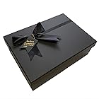 【JANUARY】ギフトボックス ダブルカラー 贈り物 誕生日 パッキングボックス ラッピング用品 大容量 包装 ガールフレンド （ブラック）