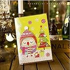 【LEISURE CLUB】クリスマスカード メロディ付き グリーティングカード 光り、封筒、音楽とライト付き バースデーカード 誕生日カード メッセージカード 祝福カード クリスマス 手作りの贈り物 ラッピング用品(小さい鳥)