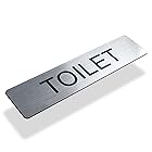 サインプレート TOILET ドアプレート トイレ案内標識 樹脂製 テープ付き 21.5x5cm