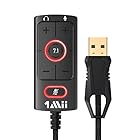 1Mii USBサウンドカード USB - 3.5mmジャックオーディオアダプター - バーチャル7.1サラウンドサウンド - PS4/PC/MAC/ステレオヘッドセットに対応 外部サウンドカード ドライバー不要 プラグアンドプレイオーディオアッ