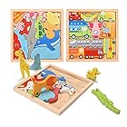 パズルおもちゃ 動物おもちゃ 動物パズルセット 木製パズル 知育玩具 もんてっそーり おもちゃ 早期開発 教育玩具 子供へのプレゼント クリスマスギフト 6歳以上子供 男の子 女の子