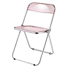 クリアチェア パイプ椅子 クリア 椅子 チェア 透明椅子 デザインチェア 北欧 透明 クリア クリア椅子 イス スタッキングチェア スケルトン 折り畳み椅子 透明イス デスクチェア 折りたたみ コンパクト おしゃれ チェアー オフィス (Pink