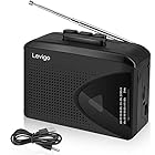 Levigo カセットプレーヤー カセットテープ ポータブル ラジオ AM/FMラジオ テープ再生 軽量 コンパクト USBケーブル付き ブラック