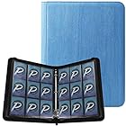 PAKESI スターカードカードファイル9ポケット25の内側のリーフレット450枚収納 PU皮套 カードシートスターカードと他のカードを集める スターカード コレクションファイル (青い)