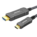 USB C to HDMI ケーブル 7.5m, SOEYBAE USB3.1 Type C To HDMI 光ファイバーケーブル,USB C to HDMI 変換ケーブル,対応 4K@60Hz ハイスピード伝送 18Gbps HDCP 2.2,