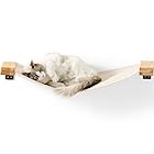 FUKUMARU 猫用壁掛け式ハンモック ロングサイズ 90㎝ キャットウォーク 猫用 猫用橋 猫用ハンモック 猫用ソファ 猫用家具 睡眠 遊び場 休憩場所 生成り色