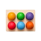 O-Life レインボーボール カラーボール 木製ボール 子供用ボール ベビー用ボール 知育玩具 キッズ 子ども おもちゃ 12個入り