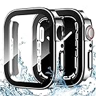 [ELYBYYLE] for Apple Watch 用ケース 41mm 45mm 防水ケース IP68完全防水 バンド 水泳・スポーツ専用 ガラスフィルム 一体型 apple watch 7 用 カバー アップルウォッチ ケース Apple W