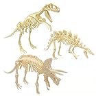 恐竜きょうりゅう化石骨格 DIY子供ディノサウルスdinosaurs玩具おもちゃ 3PCS 親子組立 パズル 立体モデルセット 6歳以上適用