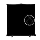 【簡単セットアップ】RAUBAY 190cm x 152cmフィート 折りたたみ式 ブラック 背景 ポータブル 格納式パネル 写真背景 スタンド付き ビデオ会議、写真スタジオ、ストリーミング…