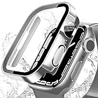 【2枚】DYAOLE 対応 Apple Watch ケース Series 9/8/SE2/SE/7/6/5/4 アップルウォッチ カバー 41mm 対応 Apple Watch カバー 防水ガラスフィルム 電気メッキ光沢Apple Watch 全