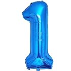 Vthoviwa 約100cm バルーンアルミ1 ヘリウム風船 数字バルーン1青い 誕生日 カーニバル 飾り付け記念日パーティー装飾青い1 男女兼用 40インチ 大きい