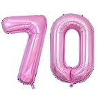 Vthoviwa 40インチ バルーンアルミ70 ヘリウム風船 数字バルーン70ピンク 0123456789,10-19,20-29,30,40,50,60,70,80,90,100 誕生日 カーニバル 飾り付け記念日パーティー装飾ピンク70 男