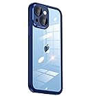 Iphone13 case アイフォン13対応ケース アイフォン13カバー シリコン耐衝撃 Donocaoアクリルクリア背面 薄型 カメラカバーレンズフィルム付き 黄ばみ無し 指紋防止 人気 かわいい ネイビーブルー