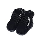 niannyyhouse 20cm人形の靴 1/6bjd ドール靴 ぬいぐるみ 用 ハイトップマーティンブーツ 革靴 綿人形の靴 靴の長さ5.4cm 人形ベビー靴 (black)