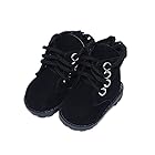 niannyyhouse 20cm人形の靴 1/6bjd ドール靴 ぬいぐるみ 用 ハイトップマーティンブーツ 革靴 綿人形の靴 靴の長さ5.4cm 人形ベビー靴 (black)