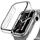 DYAOLE 対応 Apple Watch ケース Series 9/8/SE2/SE/7/6/5/4 アップルウォッチ カバー 45mm 対応 Apple Watch カバー 全面保護 日本旭硝子材 アップルウォッチ ケース PC+ガラス素材