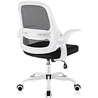 KERDOM 椅子 オフィス オフィスチェア デスクチェア 勉強 椅子 人間工学椅子 メッシュチェア 疲れない 腰痛対応 360度回転 キャスター付き おしゃれ 事務 勉強 ホワイト KD9053-C-White